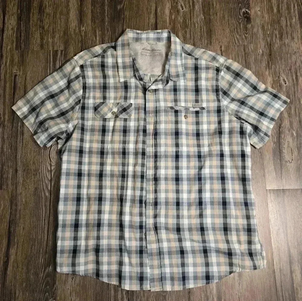 Eddie Bauer Plaid Shirt Size XL